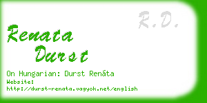 renata durst business card
