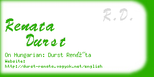 renata durst business card